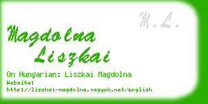 magdolna liszkai business card